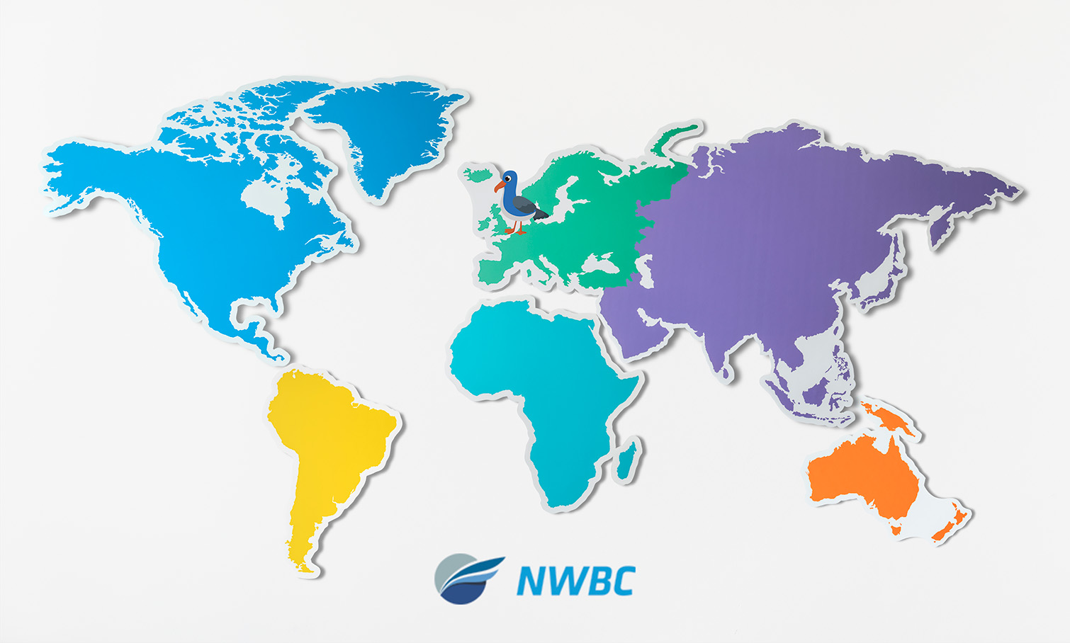Map Showing Bird Scaring EU's World Coverage by Continent