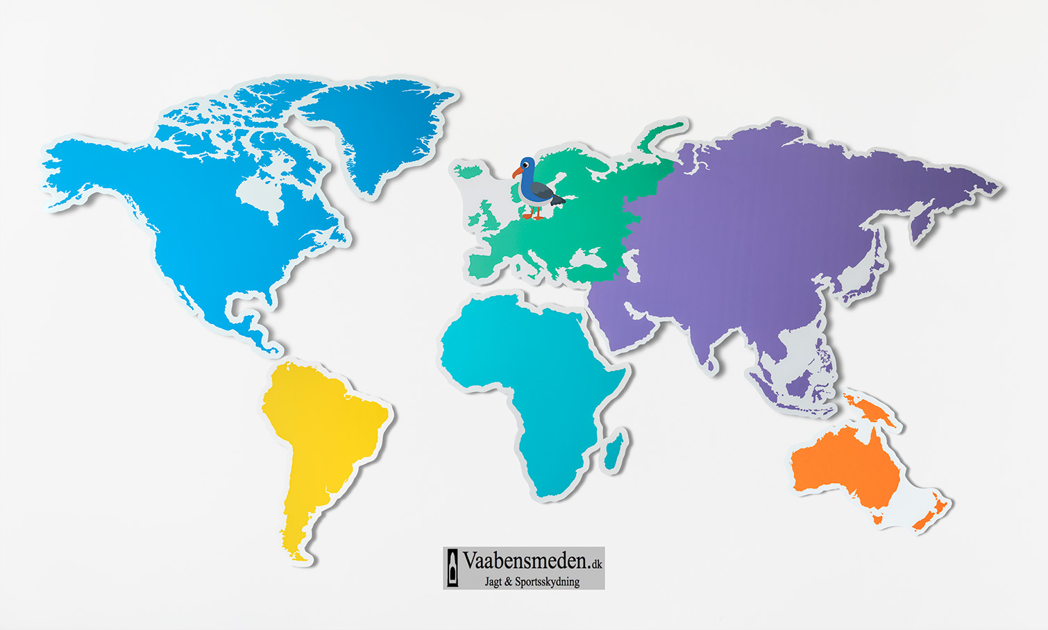 Map Showing Bird Scaring EU's World Coverage by Continent